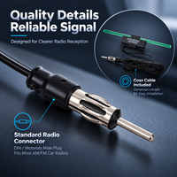 Antenne radio de voiture électronique pour pare-brise, fixation sur verre, antenne coaxiale automobile, personnalisable OEM ODM