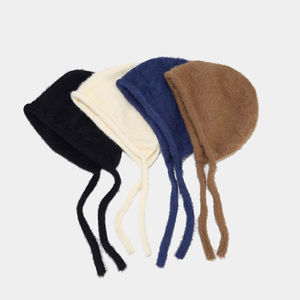 Winter Warm <span class=keywords><strong>Cat</strong></span> Ears Beanie 3D bestickte Baotou Strick mütze mit Gehörschutz für Strand und Business - Product Image 4