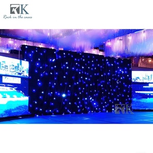 Star Curtain with Light Sets Wedding Stage <b>Backdrop</b> <b>Stand</b> with Pipe Kit - Product Image 3