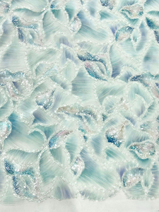 Лидер продаж, блестки, бисер, вышивка, свадебное платье, кружевная ткань, блестки, бисер, сетчатая вышивка - Product Image 2