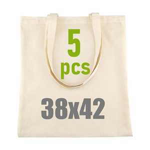 Sacs de courses réutilisables en toile de coton avec logo personnalisé et motif lettres, prix d'usine, pour usage quotidien, 30x38 - Product Image 1
