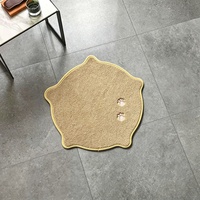 Tapis personnalisé en forme d'animal, tufté à la machine, beige, doux et moelleux, mignon Capybara, tapis de sol antidérapant pour salon, décoration intérieure