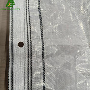 160gsm Tissage dense Cerisiers Feuille de plastique anti-pluie avec oeillets - Product Image 6