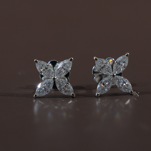 <b>Fine</b> Women Lab Grown Diamond <b>Earrings</b> Silver 10K Gold 14K Gold 18K Gold Luxury Jewelry for Daily Wear - Product Image 1