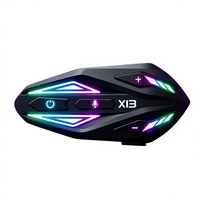 Casque de moto sans fil transfrontalier X13 avec interphone pour casque, compatible multi-marques, basses puissantes, étanche et anti-bruit