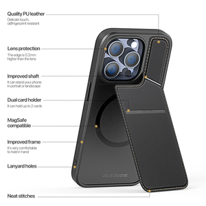 Funda Trasera DUX DUCIS Serie Rafi <span class=keywords><strong>II</strong></span> para <span class=keywords><strong>iPhone</strong></span> 15 16 <span class=keywords><strong>Pro</strong></span> <span class=keywords><strong>Max</strong></span>, Carga Inalámbrica, Ranura para Tarjetas de Cuero, Funda para Teléfono <span class=keywords><strong>iPhone</strong></span> 16 <span class=keywords><strong>Pro</strong></span> - Product Image 2