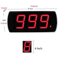 Compteur numérique LED YIZHI GI3D-4R 4 pouces avec affichage numérique, compte à rebours 999, horloge de comptage ascendant/descendant avec télécommande pour magasin, école, usine, ligne de production