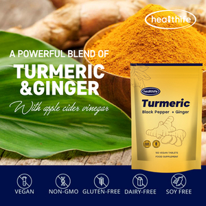 Comprimés de curcuma et de curcumine, comprimés de curcuma, de poivre noir et de gingembre, compléments de curcumine haute puissance - Product Image 4