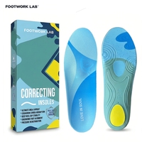 Semelles de sport confortables à soutien de la voûte plantaire avec plaque en PU/Nylon, gel Poron, tissu imprimé – Respirantes et antichoc