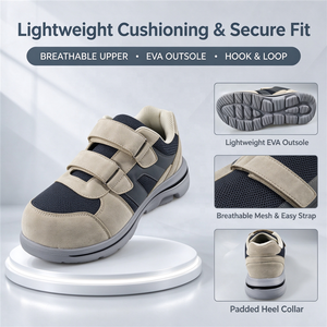 OEM ODM FZ925 Medische Diabetische Wandelschoenen met Platte Hak en Ronde Teen voor Diabetische Voetverzorging en Revalidatie van <span class=keywords><strong>Gezwollen</strong></span> Voeten - Product Image 4