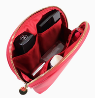Tas Makeup Kulit PU BSCI GRS Logo Custom Wanita Tahan Air Model Fashion untuk Lipstik, Perlengkapan Kamar Mandi, dan Dompet