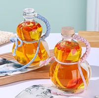 Nouvelle carafe à vin en verre tendance en forme de gourde avec corde, cadeau pratique, style chinois à la mode, pot à vin, théière