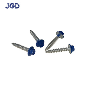 Viti autoforanti a testa esagonale in acciaio al carbonio zincato, viti <span class=keywords><strong>TEK</strong></span> metriche per coperture metalliche, direttamente dalla fabbrica con MOQ basso - Product Image 1