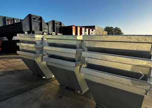 Bennes de levage frontales en métal de haute qualité pour l'extérieur, pour le traitement des déchets, empilables, machine de stockage de déchets, bennes de levage robustes - Product Image 6
