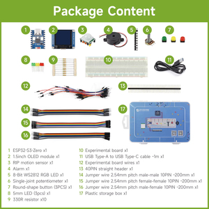 Kit Básico Waveshare ESP32-S3/C6/C3, con Tutoriales y Recursos Completos para un Inicio Rápido con Arduiuo/MicroPython K680 - Product Image 6