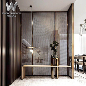 Paravent en métal sur mesure, cloison en fil métallique en acier inoxydable 304 pour <span class=keywords><strong>salon</strong></span>, hôtel, villas, restaurant. - Product Image 1