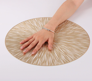 Almohadilla de aislamiento térmico de PVC de estilo europeo para el hogar, Hotel, café, mesa de comedor, cubierta decorativa para eventos de boda, hecha de plástico - Product Image 5