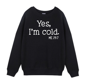T-shirt pull à manches longues pour femme avec imprimé 'Yes I'm Cold Me 24 7', idéal pour l'automne et l'hiver - Vente chaude - Product Image 6