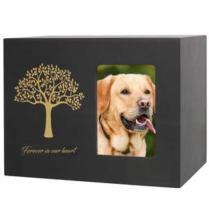 Modern Wooden Pet Cremation Urns Versatile Memorial Caskets for <b>Dogs</b> and Humans Funerals <b>Ashes</b> Storage - Product Image 2