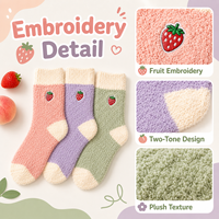 Chaussettes douillettes Fashion Crew avec logo personnalisé pour femme – Chaudes, respirantes, thermiques, épaisses, douces, tricotées, pour usage quotidien et intérieur, avec logo intégré