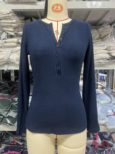 <span class=keywords><strong>Pull</strong></span> en maille uni amincissant et polyvalent à manches longues, col en V sexy pour <span class=keywords><strong>femme</strong></span>, automne et hiver - Product Image 4