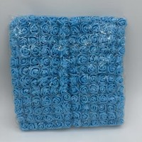 Accessoires de fleurs de mariage DIY bleu royal, 144 pièces, mini roses artificielles en mousse de 2,5 cm, mini têtes de fleurs de roses artificielles
