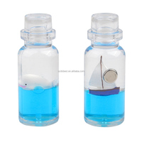 Petit cadeau idéal, aimant de réfrigérateur en forme de bouteille rempli d'huile, avec gadget de cuisine original, aimant promotionnel avec un effet wow