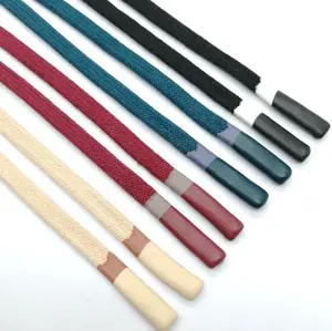 Cordon de serrage plat en Polyester, mm, 1 cm, pour vêtement, sweat à capuche avec pointes séchées