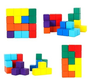 In legno colorato <span class=keywords><strong>per</strong></span> il cubo magico Puzzle 3D cervello educativo Teaser IQ gioco mentale <span class=keywords><strong>per</strong></span> bambini e adulti fascia di età da 2 a 4 anni - Product Image 6