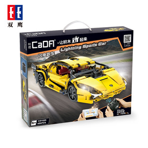 Voiture de course Double Eagle C51055 Lightning, blocs de construction en plastique à petites particules, 400-800 pièces, jouet télécommandé pour garçons - Product Image 4