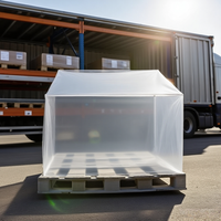 T1017C 2025 Nouvelle housse de palette résistante à l'eau, recyclable et réutilisable, personnalisable en plastique pour l'emballage machine et l'emballage d'écouteurs