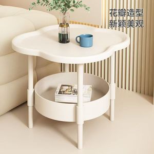 New creative bedside <b>table</b>, movable <b>sofa</b> <b>side</b> <b>table</b>, cream-colored movable bedside <b>table</b>, trendy four-leaf clover shelf - Product Image 4