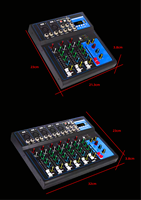 Console de mixage professionnelle Shunjiayu F4 à 4 canaux avec entrée USB pour 2 appareils, idéale pour l'enregistrement sur ordinateur et le KTV à domicile