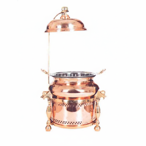 Chauffe-plat fait à la main et de haute qualité, ensemble de Buffet avec couvercle et supports de carburant ajourés - Product Image 1