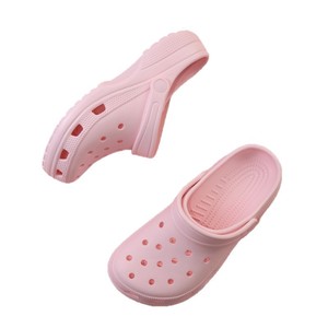 Zuecos Crocs Rosas para Mujer, Tallas 35-40, Antideslizantes, Suela Suave de EVA, Estilo Playa, con Plataforma - Product Image 1