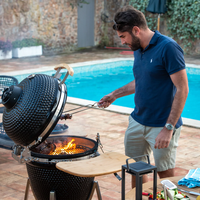 Barbecue en céramique SEB KAMADO 21 pouces CL, Kamado Komodo, charbon de bois, Asador, grill en céramique