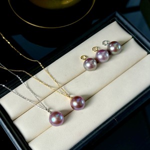 Collar Daifei Simple y Versátil con Colgante de Perla Redonda de Agua Dulce de 10 mm, Blanco Frío, con Ligeros Imperfecciones - Product Image 4