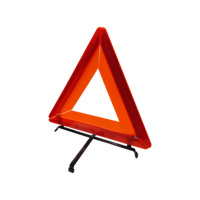 Triangle de signalisation routière pliable réfléchissant, en plastique rouge, pour avertissement de danger et signalisation de circulation, dispositif d'avertissement précoce pour voiture