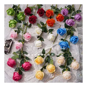 3 Lange Takken Sweetheart Rose 3 Rozen Prachtig Huisdecoratie Zijde Bloem Binnenshuis Scène Bloemmateriaal