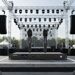 HUAIN Hochwertiges Wiederaufladbares 2-Kanal/4-Kanal Nierenförmiges Drahtloses Handmikrofon UHF Digitales Drahtloses Konferenzsystem - Product Image 4