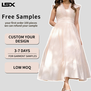 <span class=keywords><strong>Vestido</strong></span> de Fiesta de Verano para Mujer, Estilo <span class=keywords><strong>Princesa</strong></span>, con Estampado Digital Personalizado de Alta Calidad, en Lino y Algodón - Product Image 1