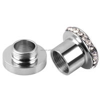 Acier inoxydable mode cristal femmes hommes chair oreille tunnel piercing Offre Spéciale Bouchons d'oreille expander bijoux en gros