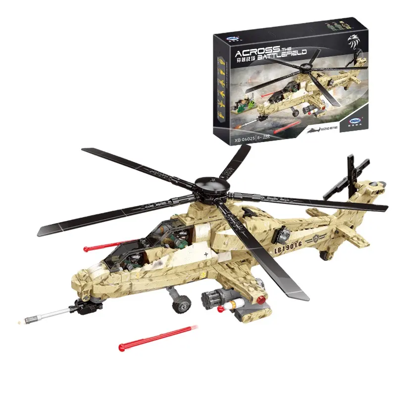 Xingbao Military Series Blocks 06025 WZ10 Hubschrauber 749 Stück Bausteine Ziegel Kinder Lernspiel zeug