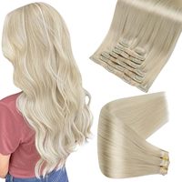 Extensiones de Cabello Humano Europeo Remy 100% Virgen, Doble Trama, Método Invisible Avanzado, con Clip, Precio de Fábrica
