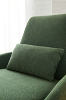 Meubles modernes de bureau et d'hôtel, grand siège souple, pieds en métal, tissu vert, meubles de salon, chaise longue de loisirs