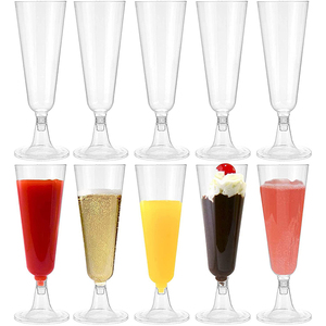 Juego <span class=keywords><strong>de</strong></span> 25 Copas <span class=keywords><strong>de</strong></span> Champán Desechables <span class=keywords><strong>de</strong></span> Plástico PS Transparente <span class=keywords><strong>de</strong></span> 4.7oz/150ml para Bodas, Fiestas y Uso Diario - Product Image 3