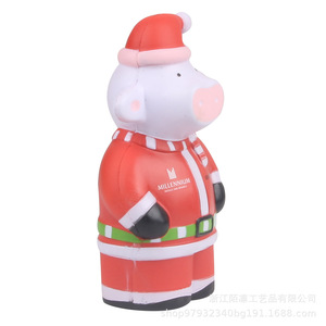 Figura de Papá Noel de Plástico Moldeado con Impresión Digital, Juguete Decorativo Navideño para Interiores - Product Image 2