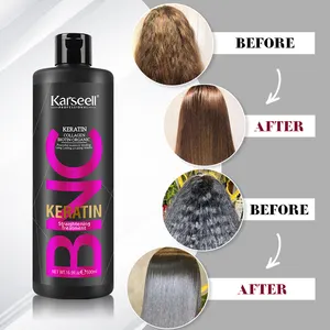 Karseell Keratin rambut Murni Brasil, untuk memperbaiki pelembab warna yang dicelup dan perawatan pelurus rambut rusak