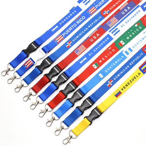 Venta al por mayor logotipo personalizado Bandera Nacional correa para el cuello cordón Bandera de Costa Rica titular de la tarjeta de identificación cordón para Feria Comercial - Product Image 4