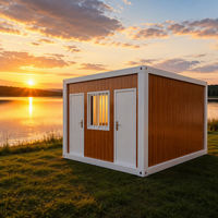 Maison conteneur démontable 40 pieds, modulaire préfabriquée en acier, 1 ou 2 chambres, construction rapide pour location familiale ou ADU